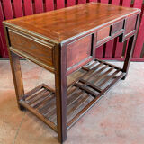 Ancien bureau en bois d'orme, époque Qing du XIXème siècle, ouvrant en façade par 4 tiroirs