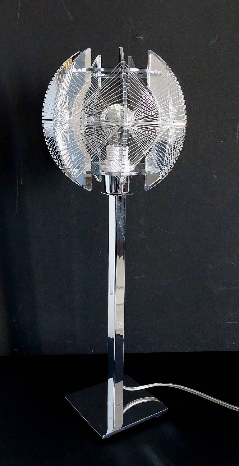 90's wired chrome design lamp