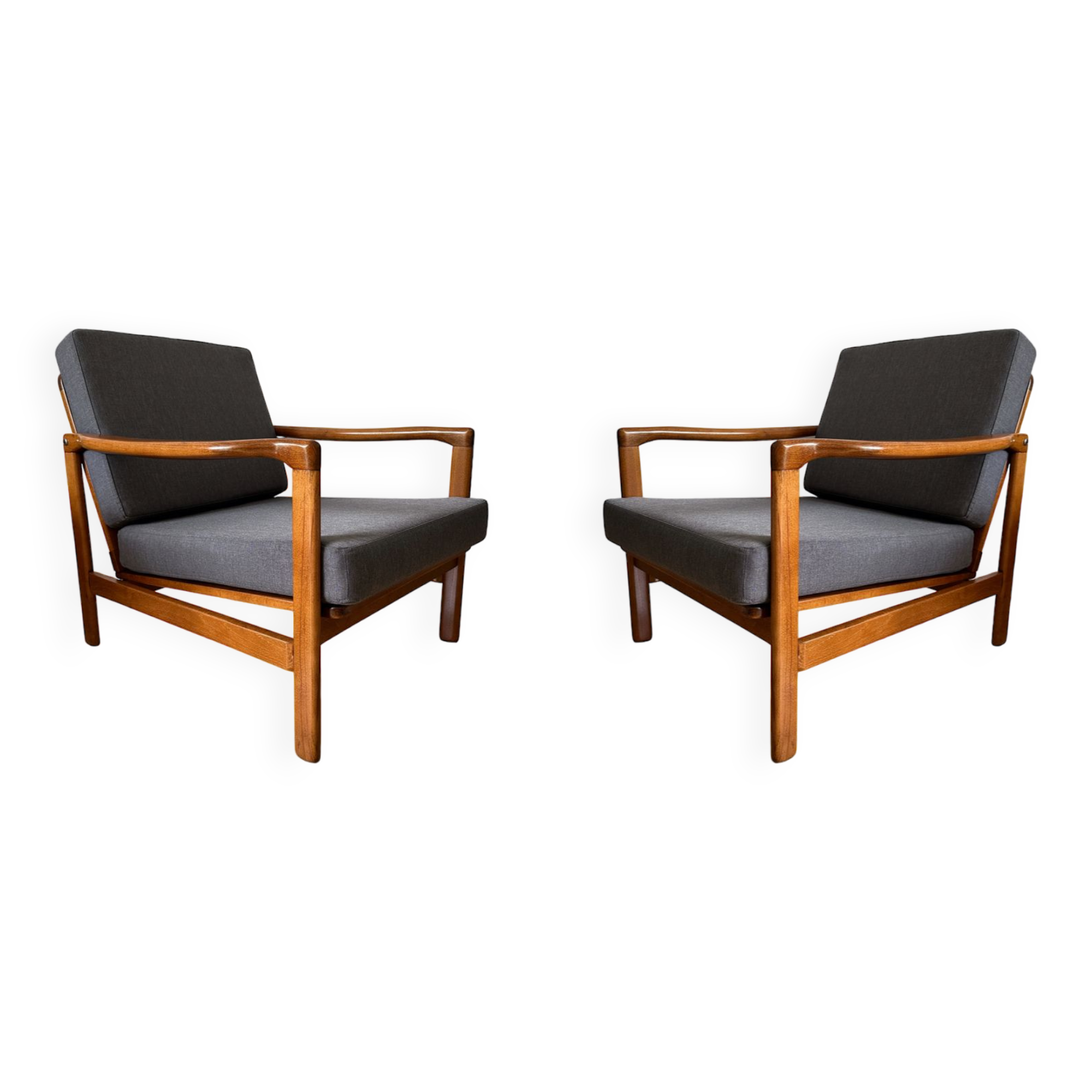 Set of two 1960s European armchairs