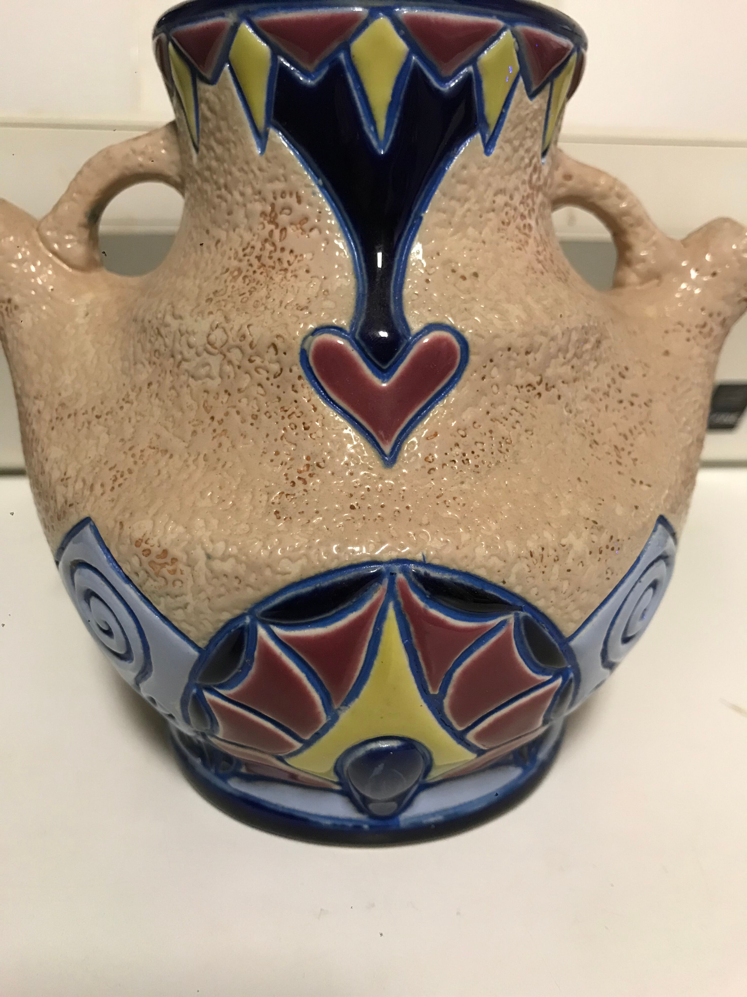 Ceramic art deco vase