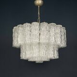 Mid-Century Murano glass chandelier Tronchi by Toni Zuccheri for Venini, Italy, 1960s