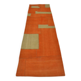 Orange And Green Vintage Kilim Runner sku 3857