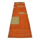 Orange And Green Vintage Kilim Runner sku 3857