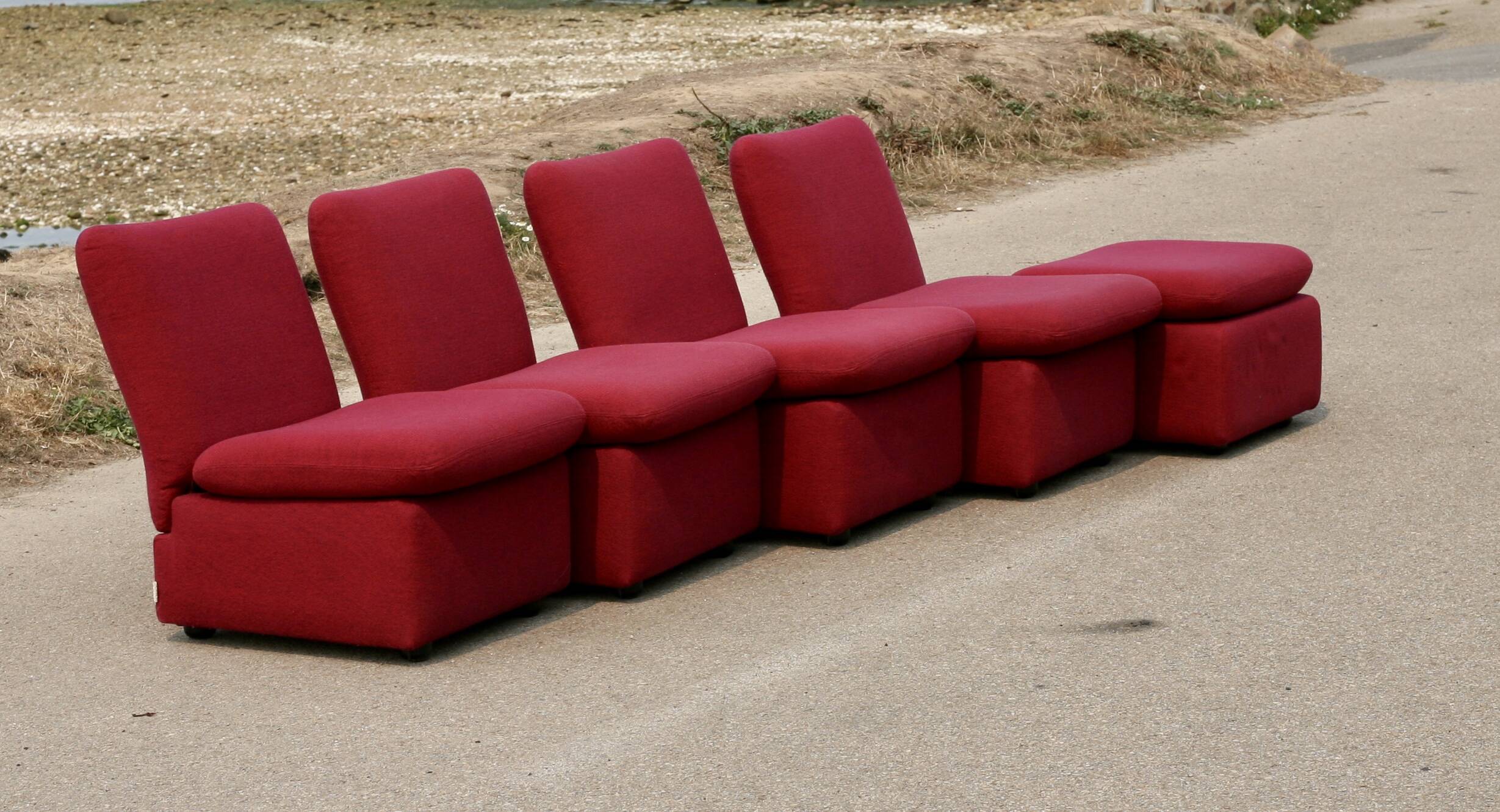 5-seater modular sofa, France, late 1970s.