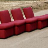 5-seater modular sofa, France, late 1970s.