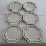 Dessert plates tableware service Johnson Brothers1980s "Eternal Beau"