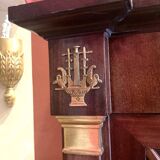 Cabinet, wardrobe or mahogany and ormolu wine bar in French Empire style with four doors.