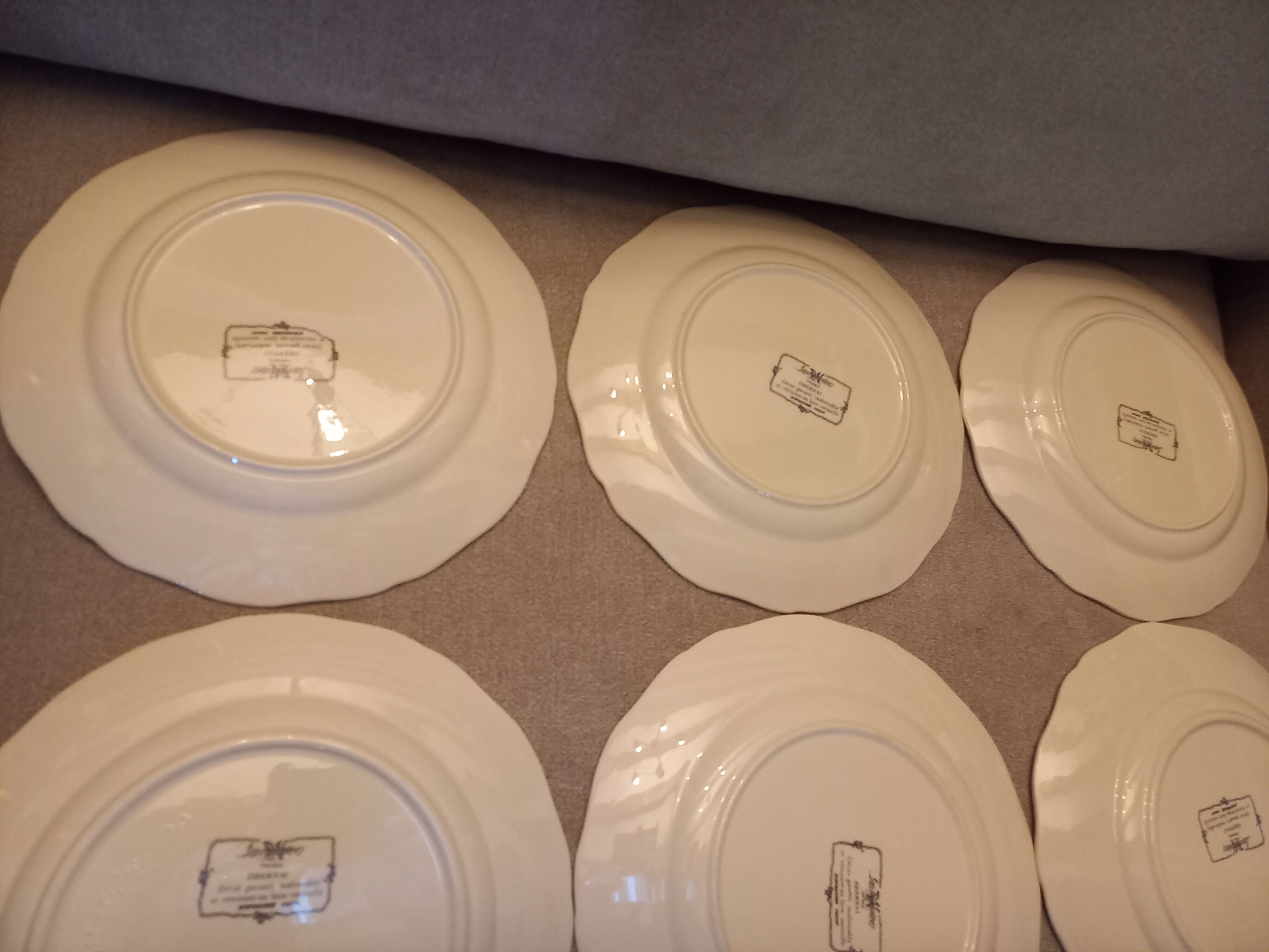 6 flat plates Sarreguemines Obernai décor Alsace