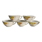 set of 5 coffee cups Badonviller 30-40s
