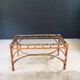 Mid-Century Chippendale Bamboo Dining Table, Italy, 1960s