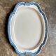 Moustiers hollow oval dish in glazed earthenware