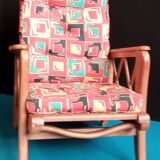1950s wood reclining chair