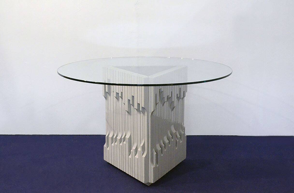 Luciano Frigerio ‘Norman’ table in solid lacquered wood