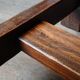 Table de ferme XXL rustique brutaliste "Olavi" en orme teinté NF meubles 12 convives