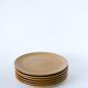 Lot de 6 assiettes à dessert en grès, 1970 - 20.5 cm