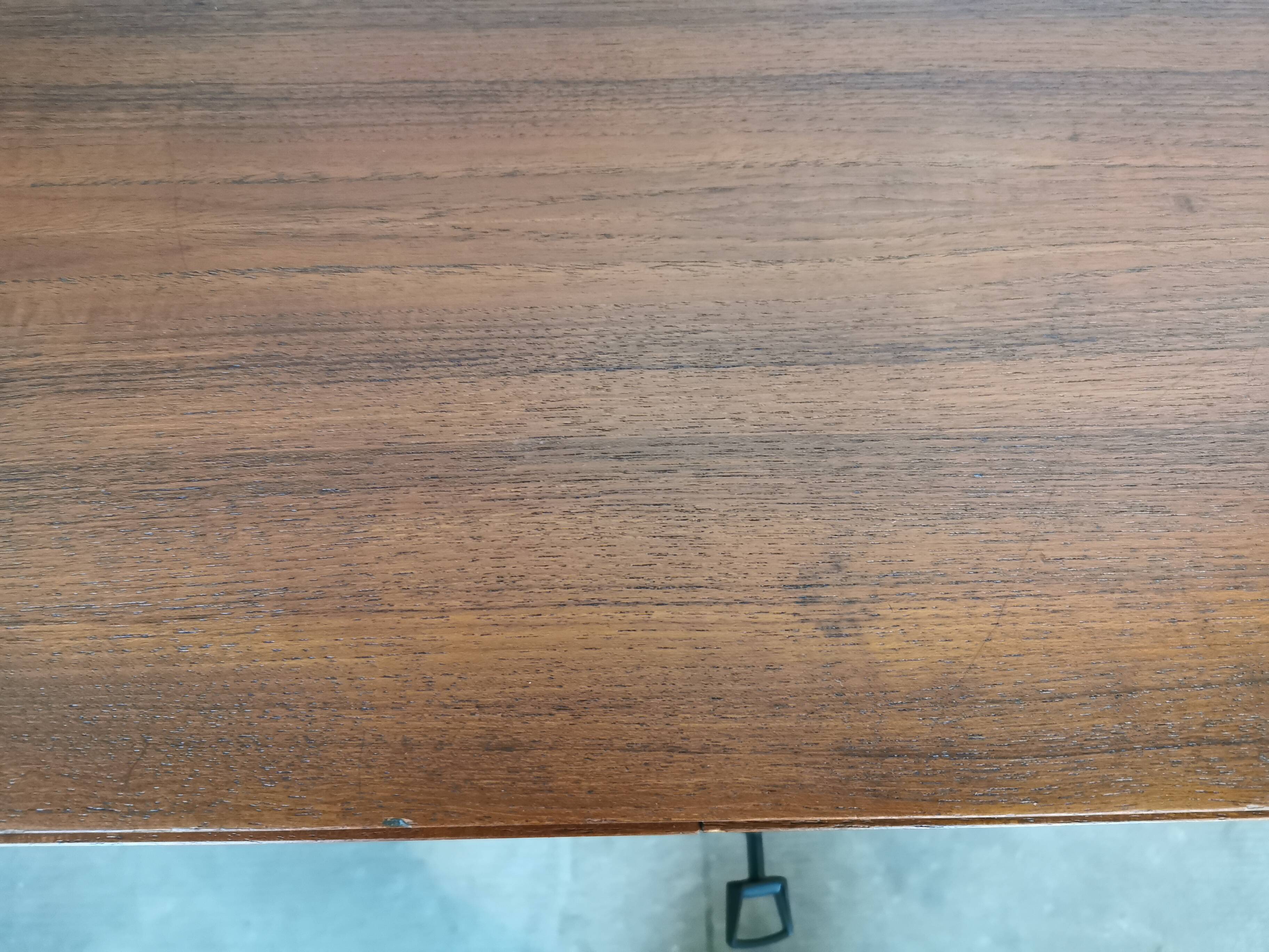 Small teak and metal sideboard, 70s