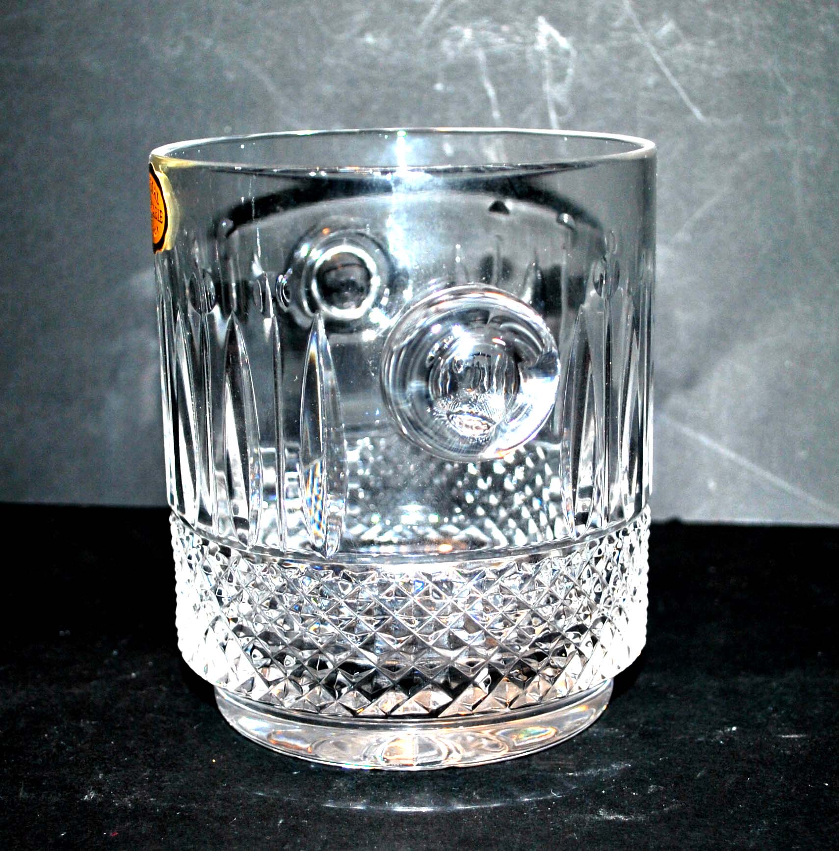 Vintage crystal moulded and cut ice bucket