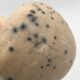 Raku ball vase, beige and black 20th century