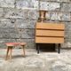 Mini dresser furniture tv / vintage hifi teak metal feet 1950 1960