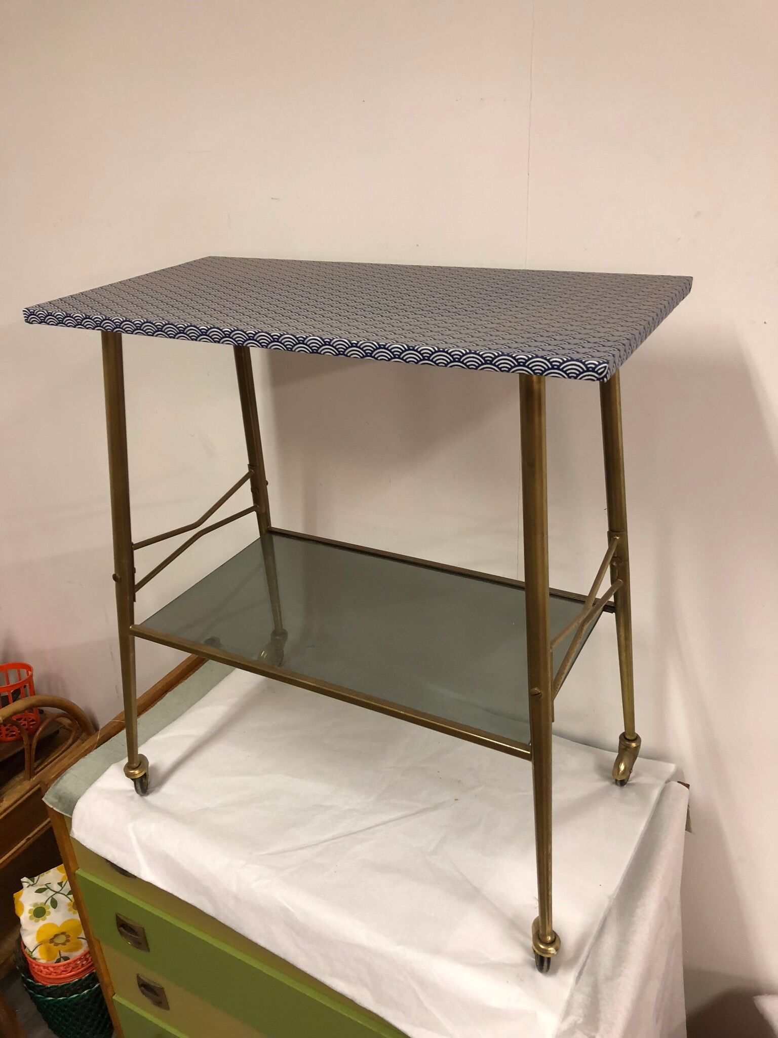 Desserte vintage laiton