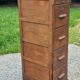 Oak craft cabinet with 5 drawers from the 1930s/1950s