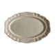 Sarreguemines ivory dish with oval godrons 44cm