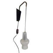 Suspension design néerlandais - Philips - modèle NX 14 - verre satiné - années 50 - Louis Kalff