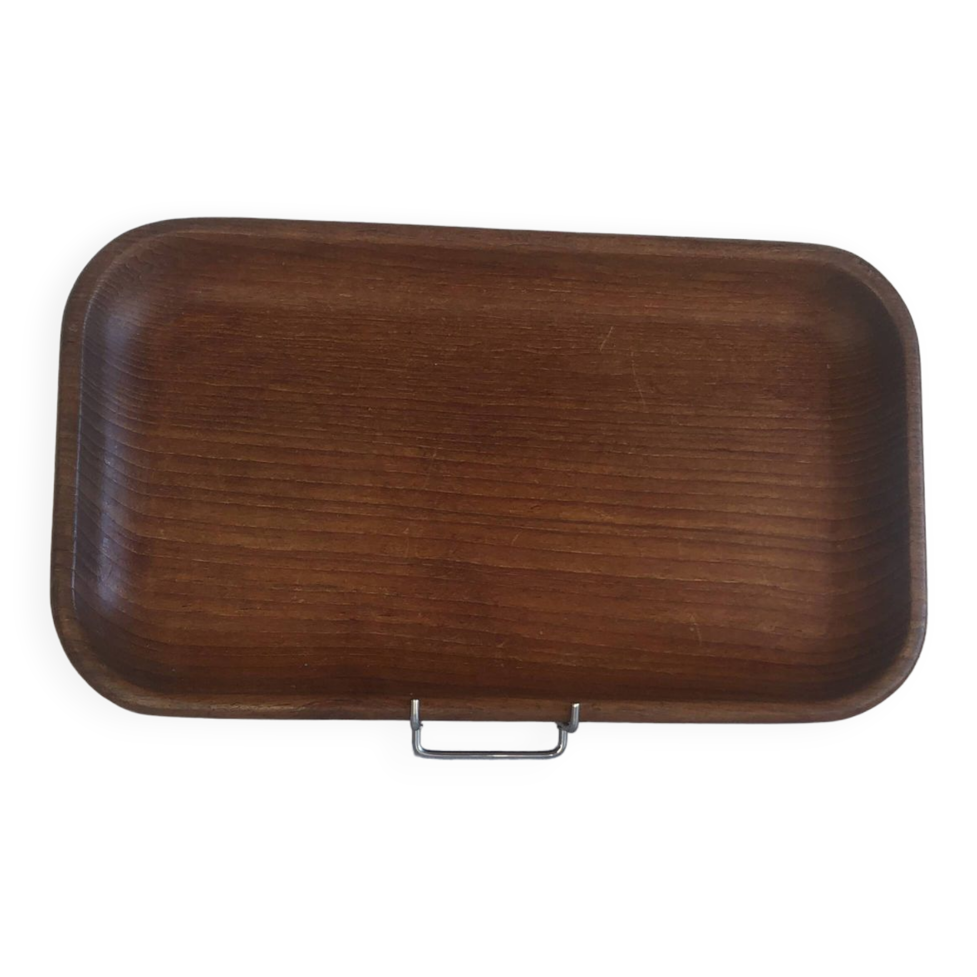 vintage solid teak serving tray