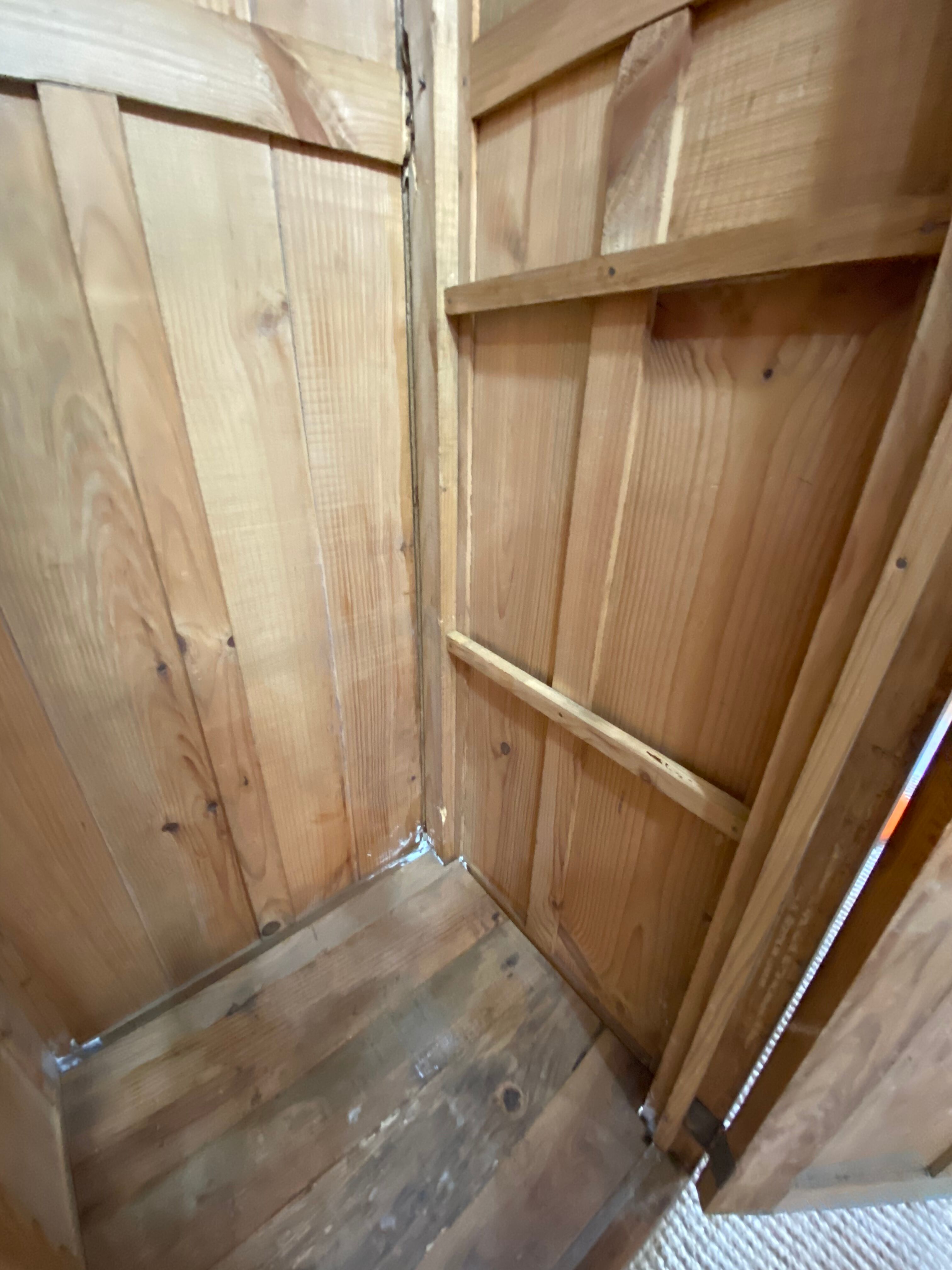 Antique Parisian wardrobe in solid pine