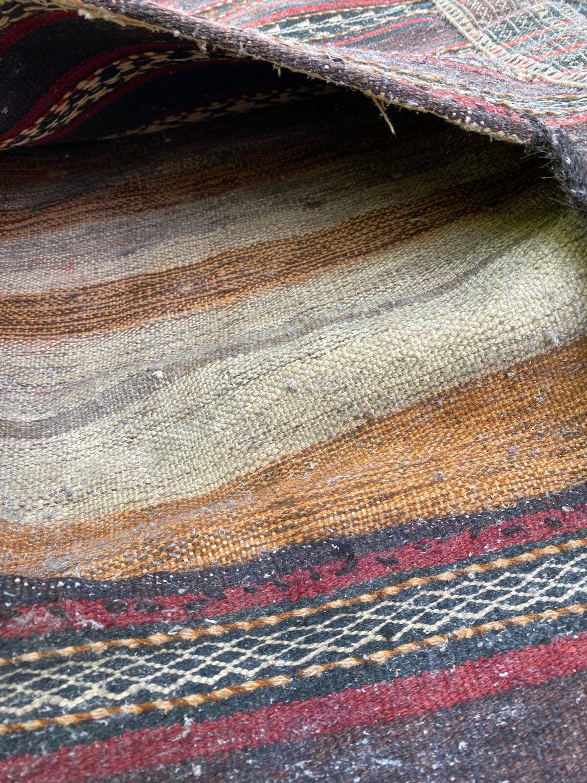 Tapis persan Khorjin Kilim pochette double laine tressé à la main 50x150cm