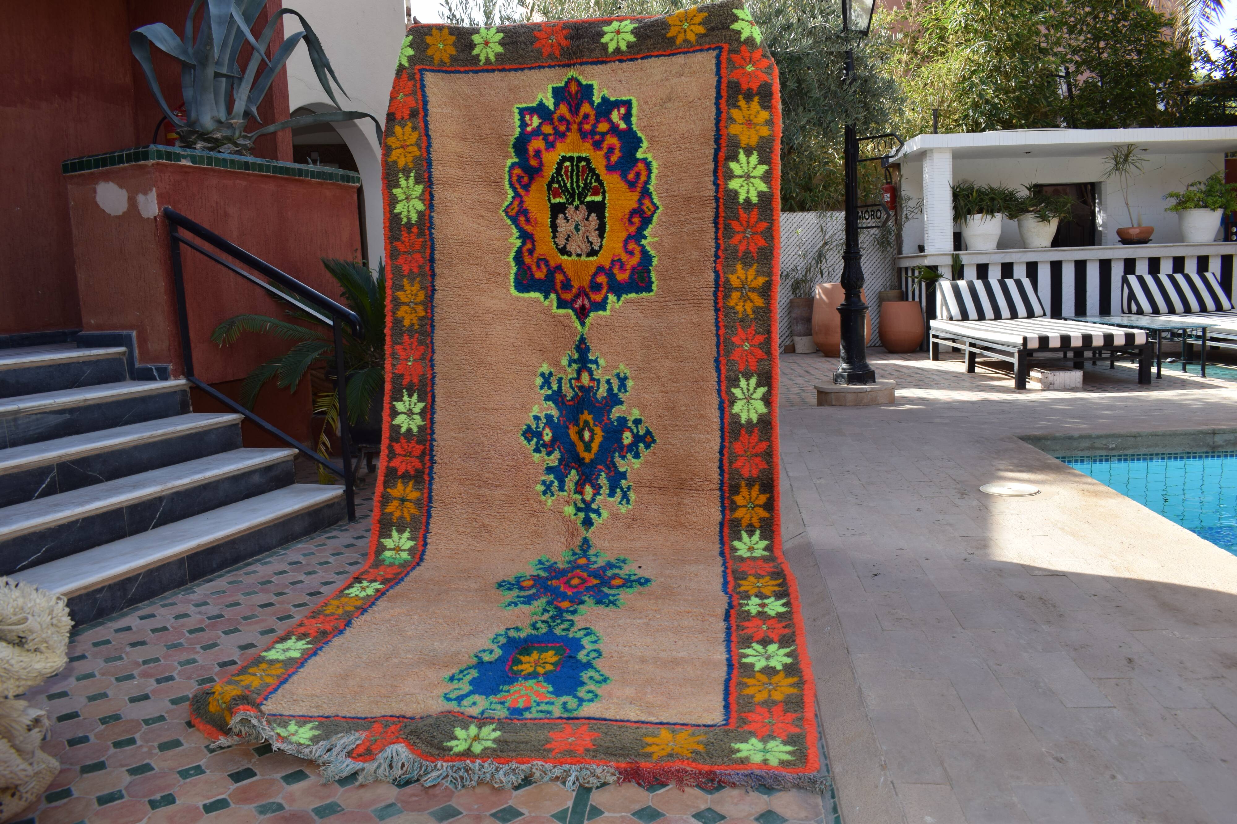 Moroccan Berber rug vintage atlas, 345x145 cm