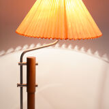 Table lamp, beech galvanized metal, fully functional, czechia, 1960s