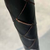 Leather floor lamp Model Flet modern Danish mid-century by Jo Hammerborg for Fog & Mørup, 1960s