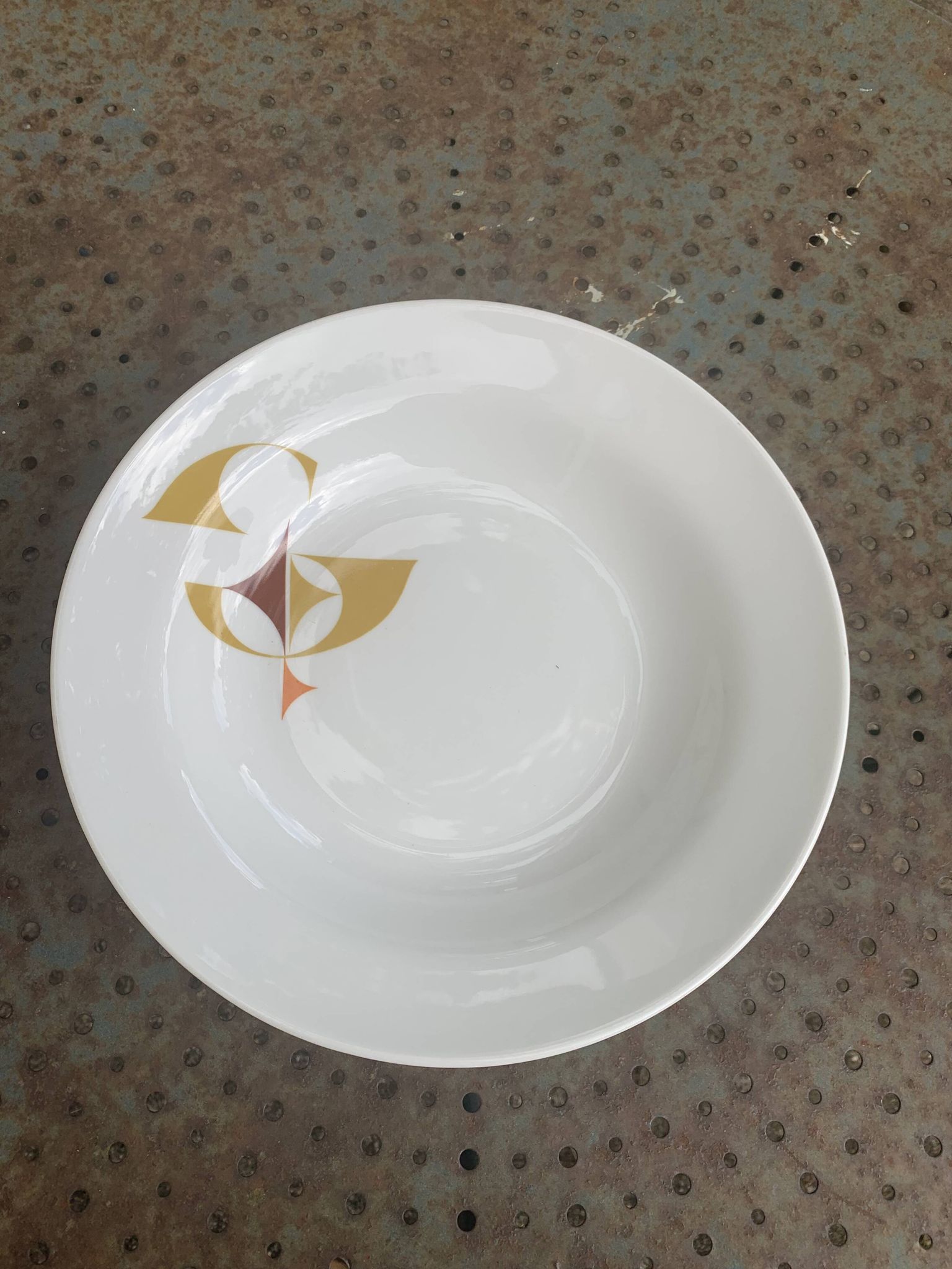 White porcelain deep dish, Schirnding Bavaria, design, vintage 1970