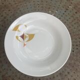 White porcelain deep dish, Schirnding Bavaria, design, vintage 1970