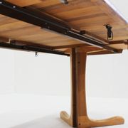Vintage Danish round extendable dining table solid teak 1960s