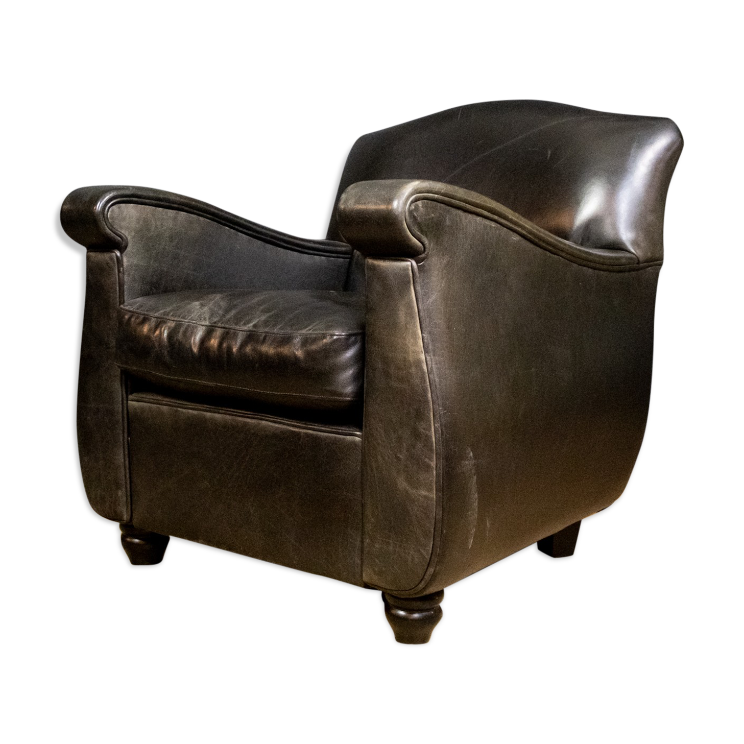 Original black leather Joris clubchair