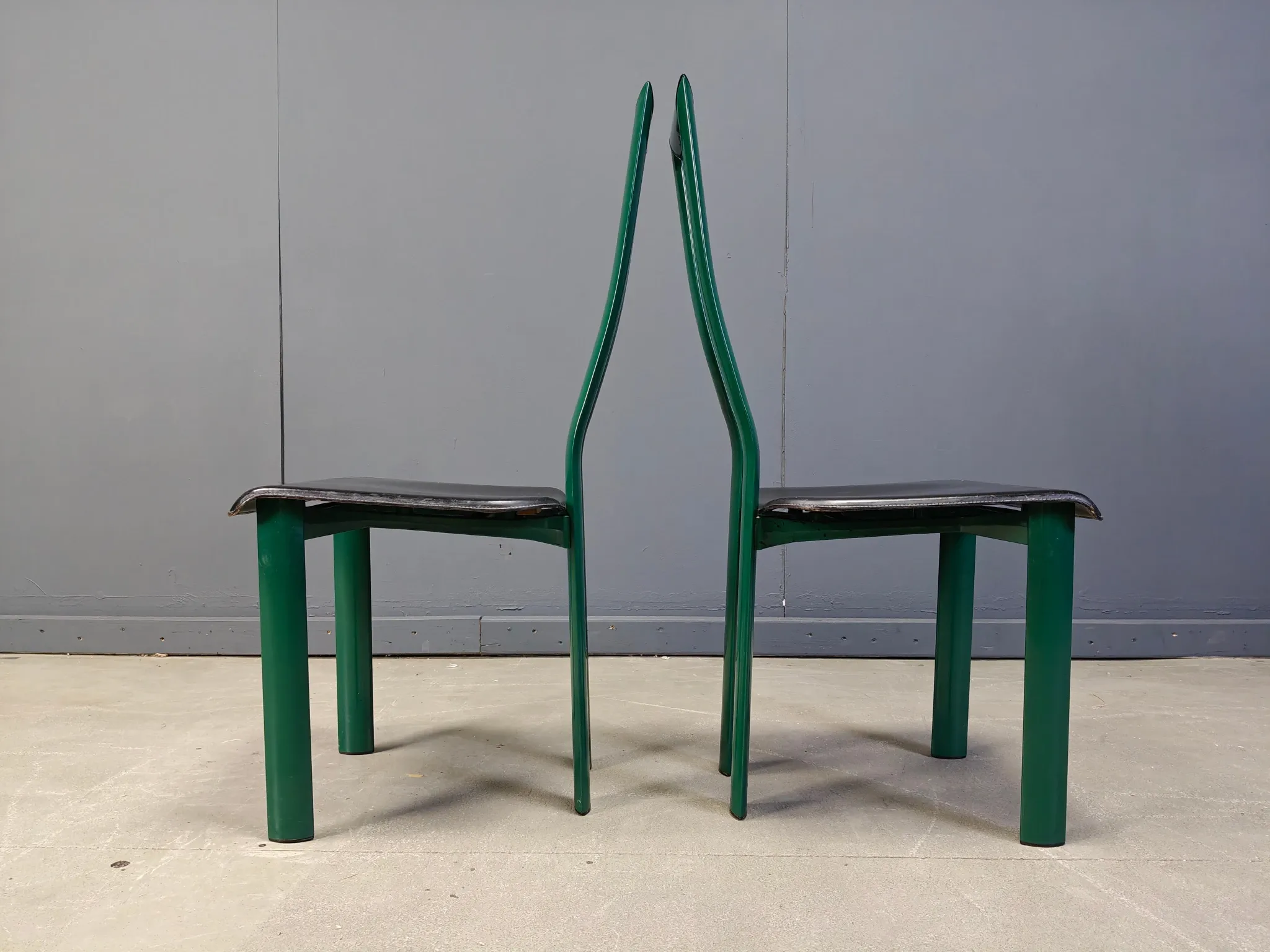 Italian Model Regia Dining Chairs by Antonello Mosca for Ycami, 1980s, set of 5