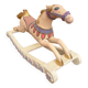 Hand-painted antique rocking horse – pastel nursery decor, heirloom toy