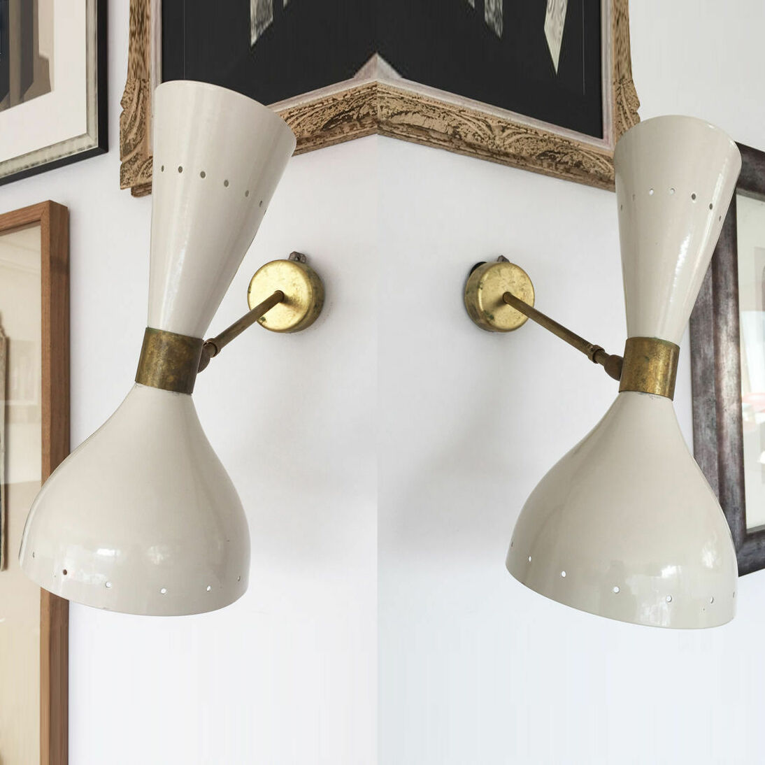 Pair of Italian design sconces 1950s
