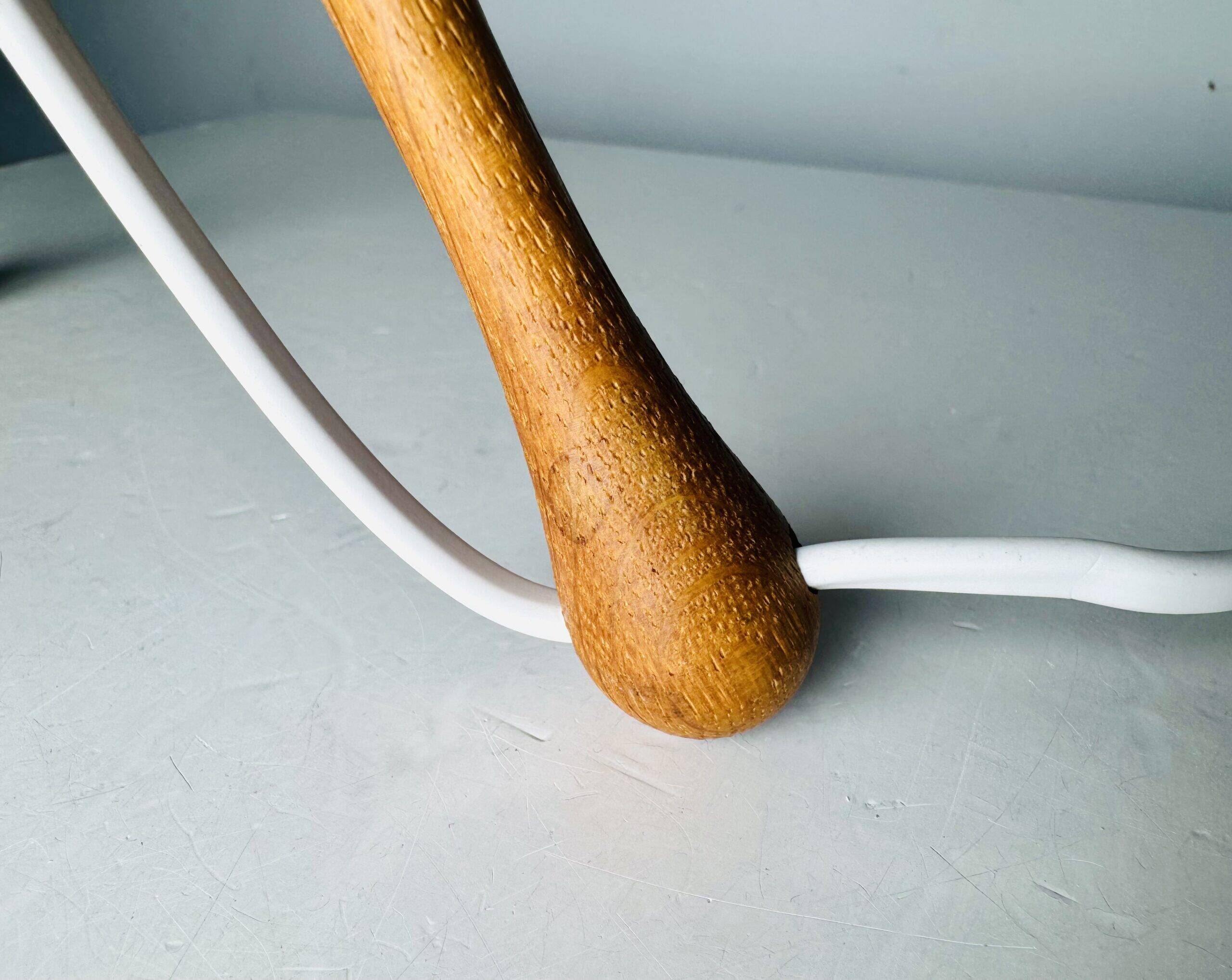 Model 105 Wooden Tripod Table Lamp By Uno & Östen Kristiansson For Luxus, Sweden 1950S