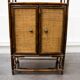 Bookcase in bamboo and caning