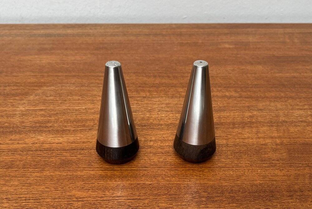 Pair of Danish Mid-Century Salt and Pepper Shakers by A&B Lundtofte, 1960s