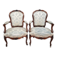 Pair of armchairs from the Napoleon III period in rosewood