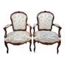 Pair of armchairs from the Napoleon III period in rosewood
