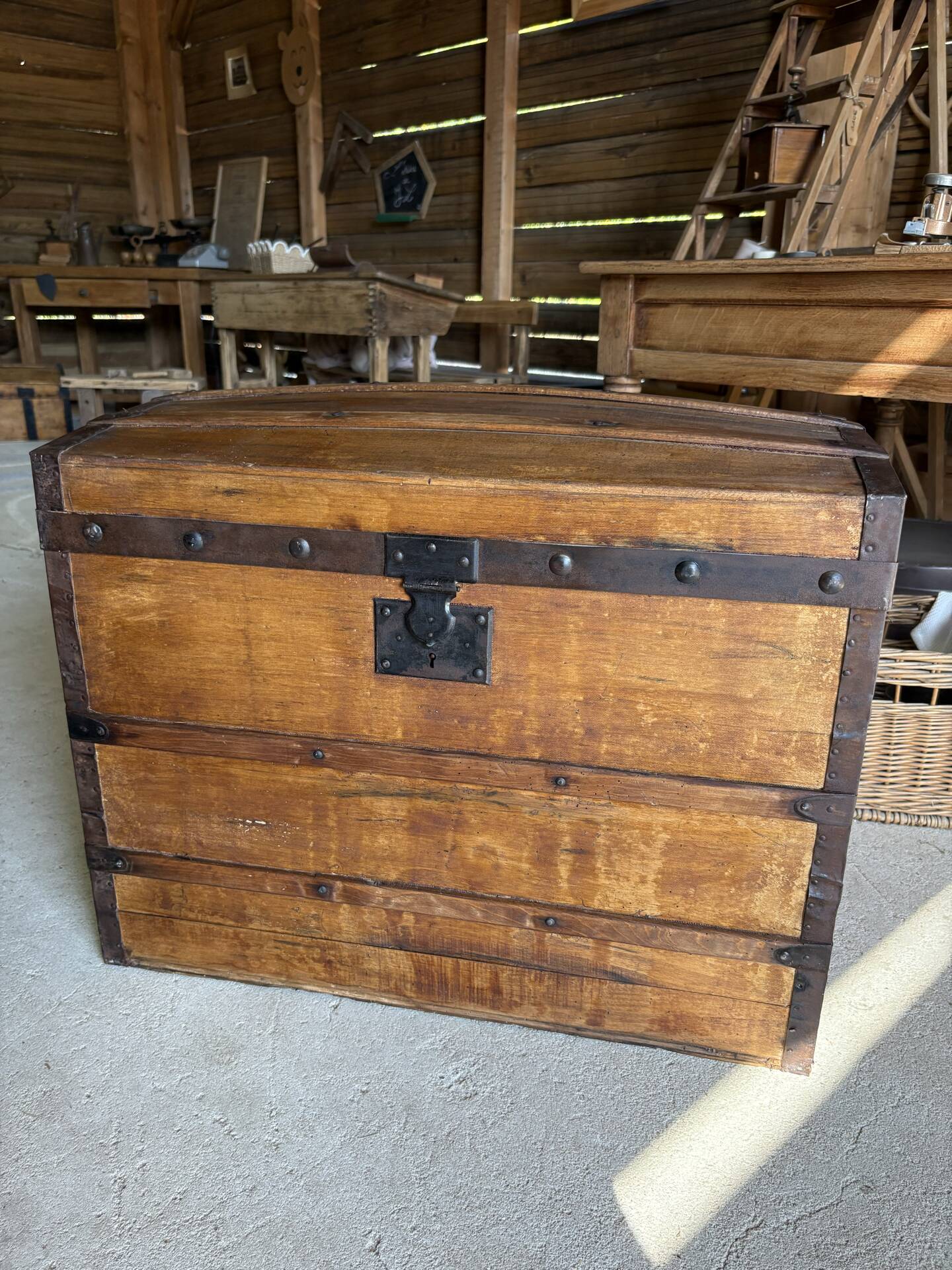 Antique wooden barrel