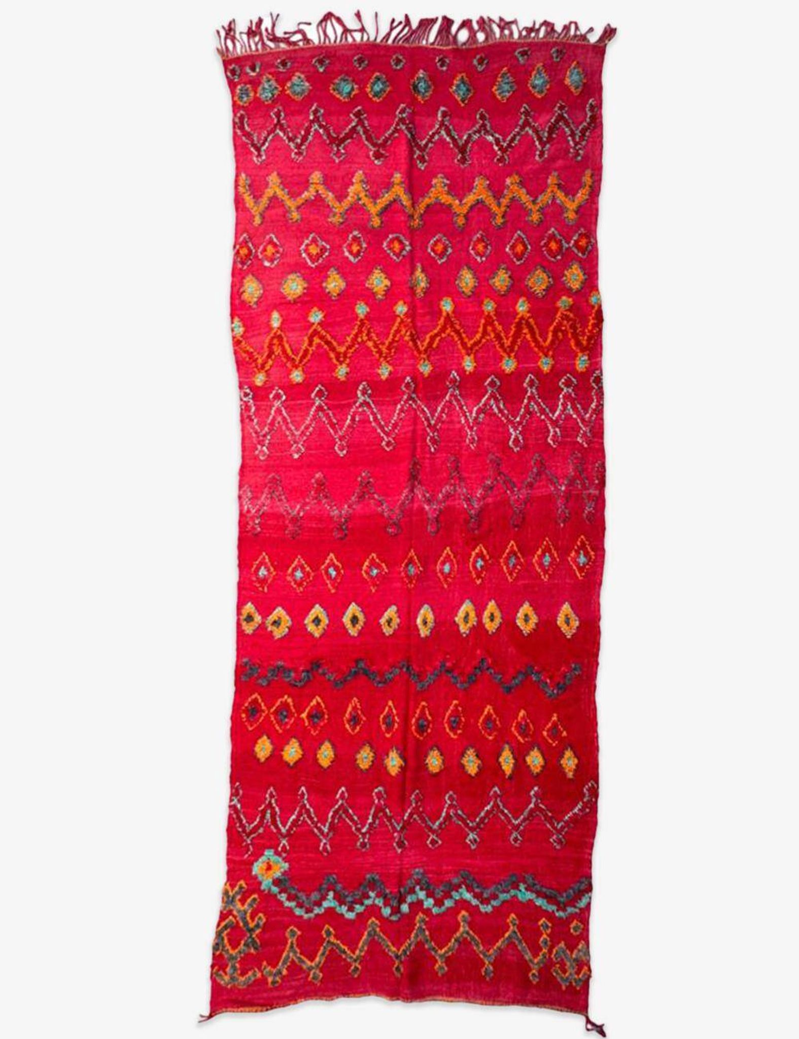 Tapis Kilim Rouge - 405 x 163 cm