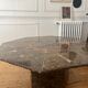 Large coffee table in fossilised marble from the 1970s.