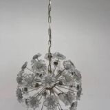 Sputnik dandelion chandelier glass chrome Emil Stejnar style 1970s Czechoslovakia