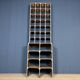 Large old industrial wooden workshop pigeonhole cabinet